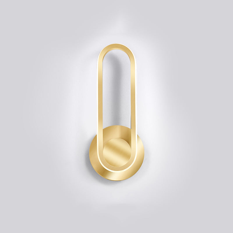 Oblong LED Rotatable Wall Lamp in Modern Creative Style Wrought Iron Wall Sconce with Silicone Shade