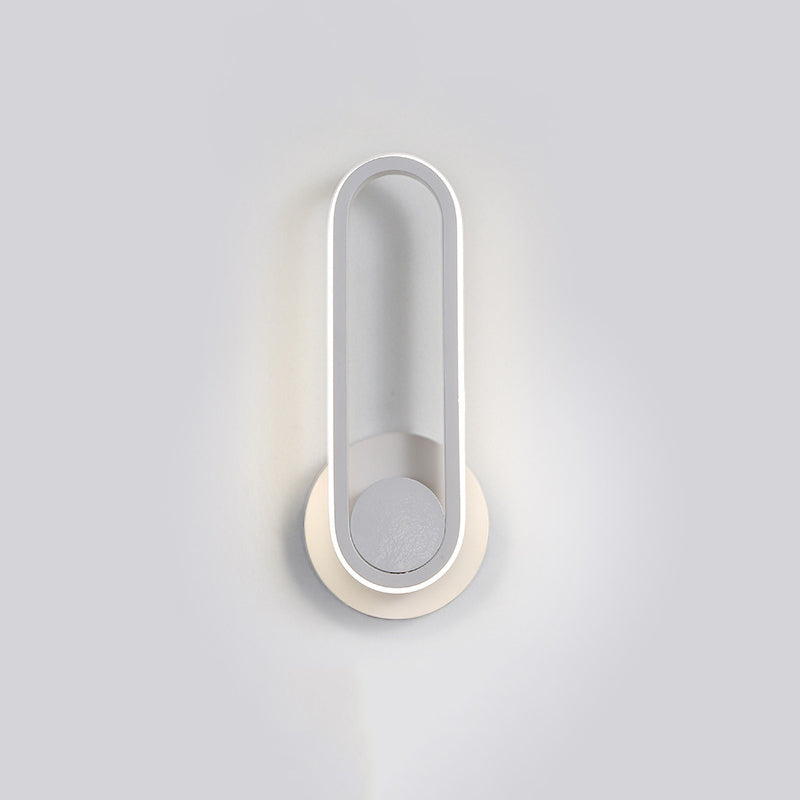 Oblong LED Rotatable Wall Lamp in Modern Creative Style Wrought Iron Wall Sconce with Silicone Shade