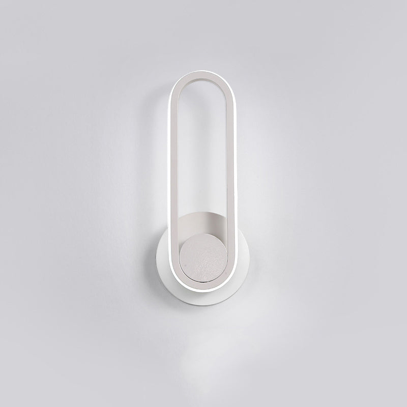 Oblong LED Rotatable Wall Lamp in Modern Creative Style Wrought Iron Wall Sconce with Silicone Shade