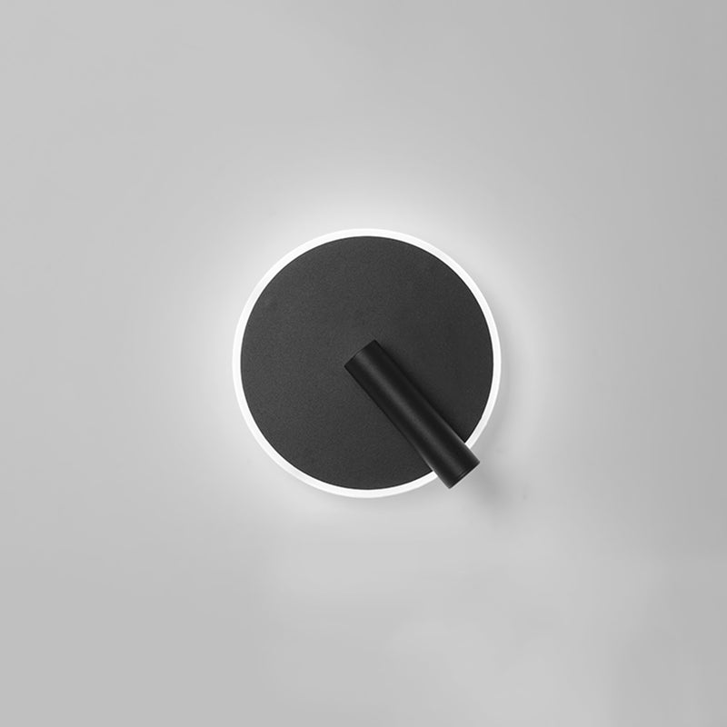 Aluminium Geometric LED Wall Lamp in Modern Concise Style Wrought Iron Reading Wall Sconce with Acrylic Shade