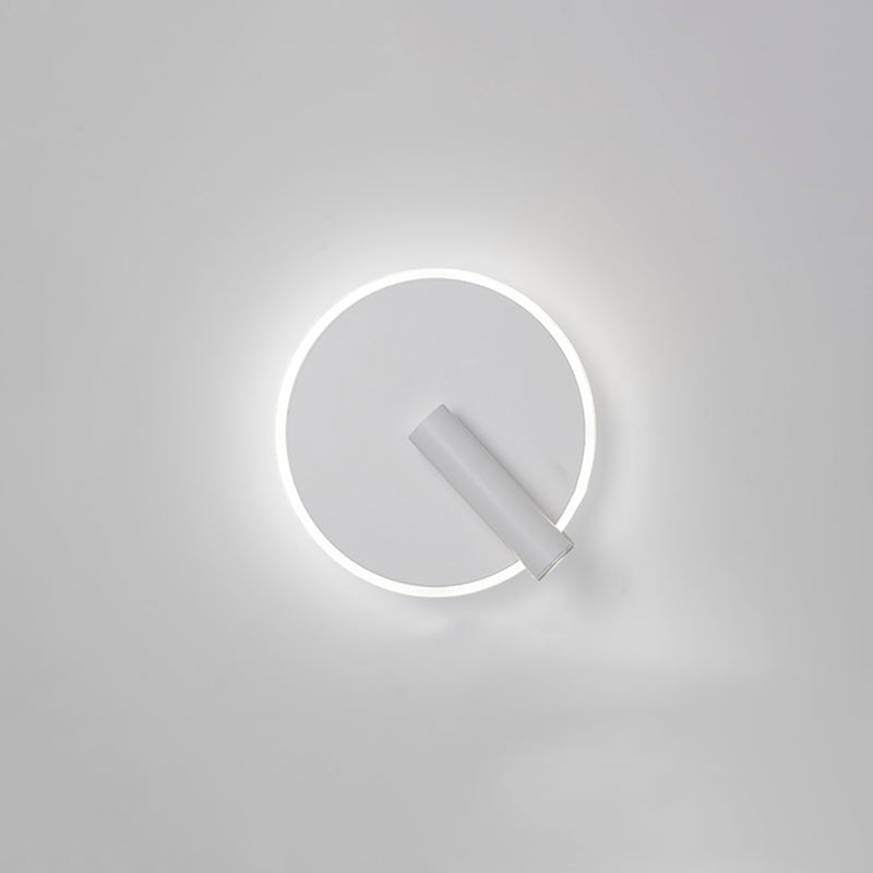 Aluminium Geometric LED Wall Lamp in Modern Concise Style Wrought Iron Reading Wall Sconce with Acrylic Shade