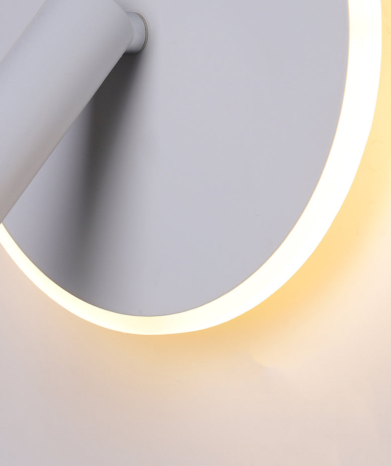 Aluminium Geometric LED Wall Lamp in Modern Concise Style Wrought Iron Reading Wall Sconce with Acrylic Shade