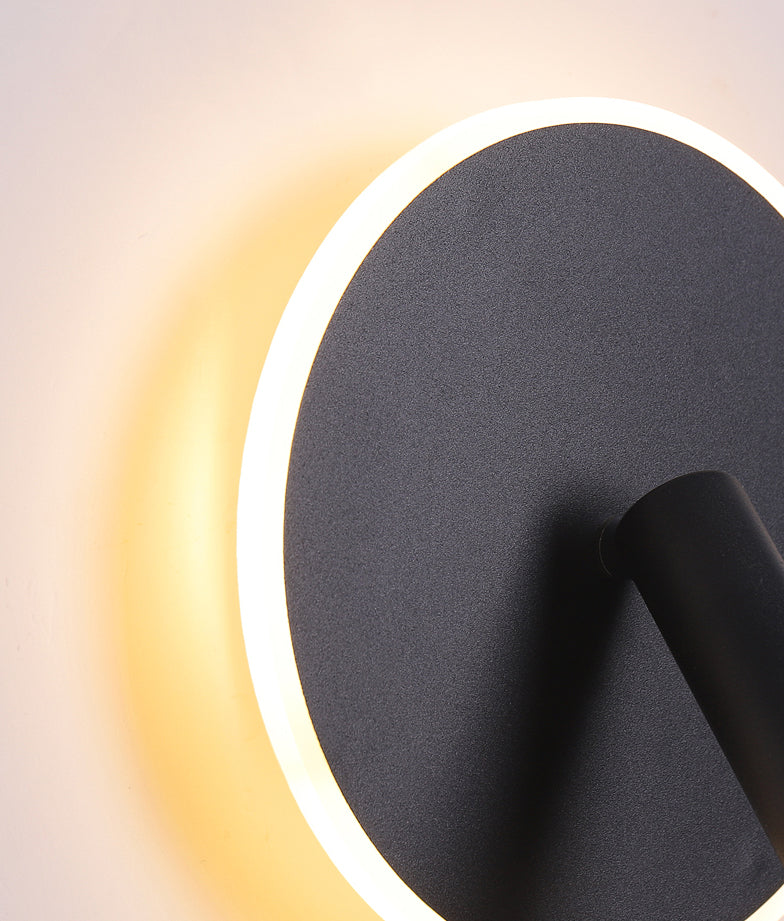 Aluminium Geometric LED Wall Lamp in Modern Concise Style Wrought Iron Reading Wall Sconce with Acrylic Shade