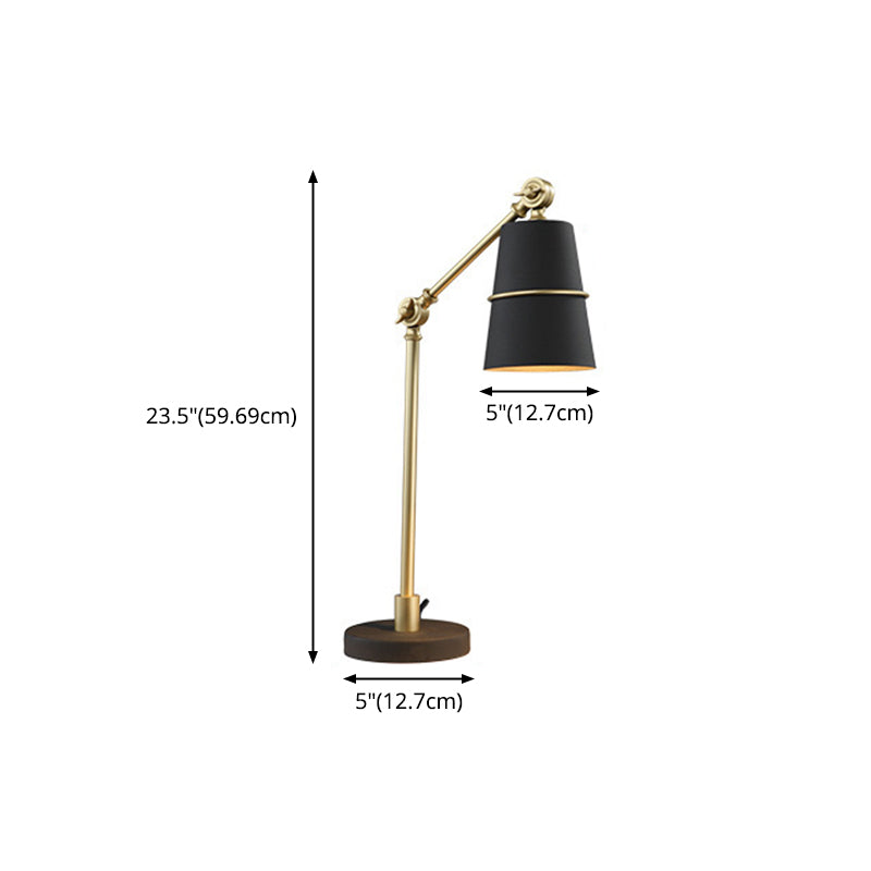 Postmoderne Swing Able LECTER lampe métallique 1 CHEAUX TABLE LETURE AVEC CONE CONE