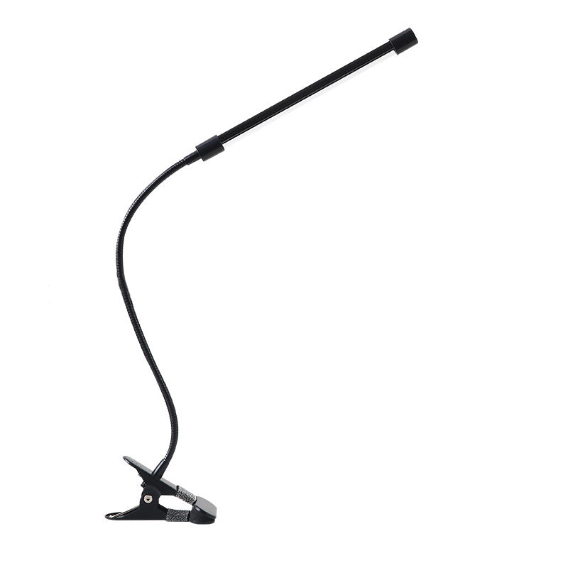 Schwarz Flexible Schwanenhals Klemmung-On-Schreibtisch Lampe moderne LED-Aluminium-Leuchtdichte für Schlafsaalraum