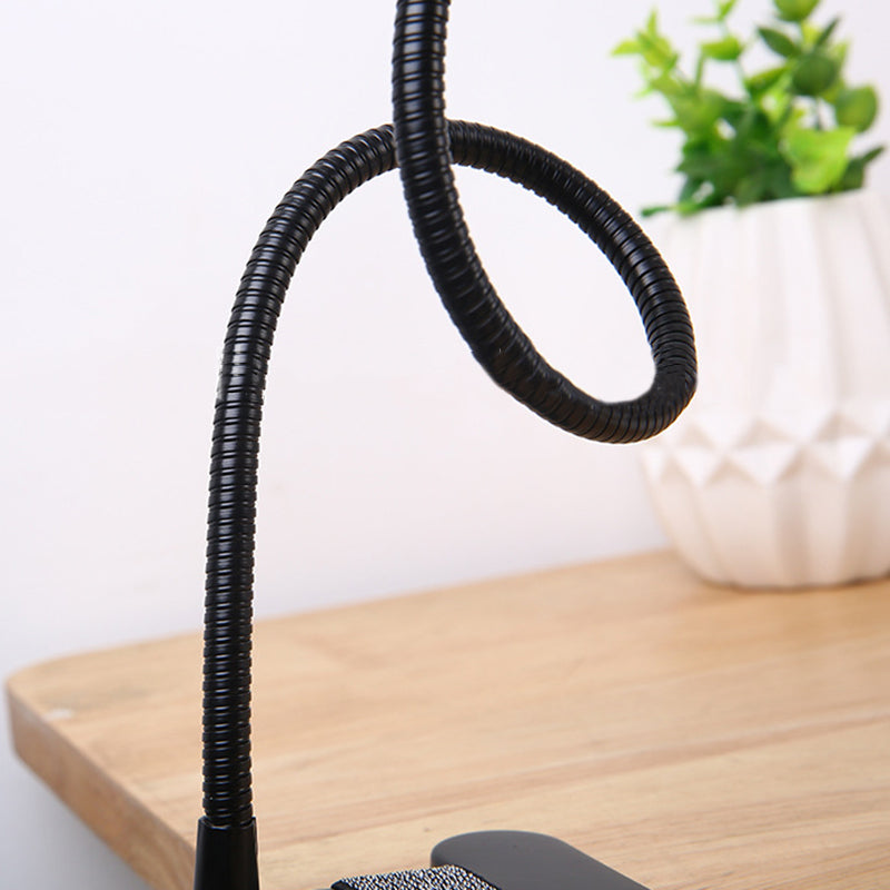 Schwarz Flexible Schwanenhals Klemmung-On-Schreibtisch Lampe moderne LED-Aluminium-Leuchtdichte für Schlafsaalraum