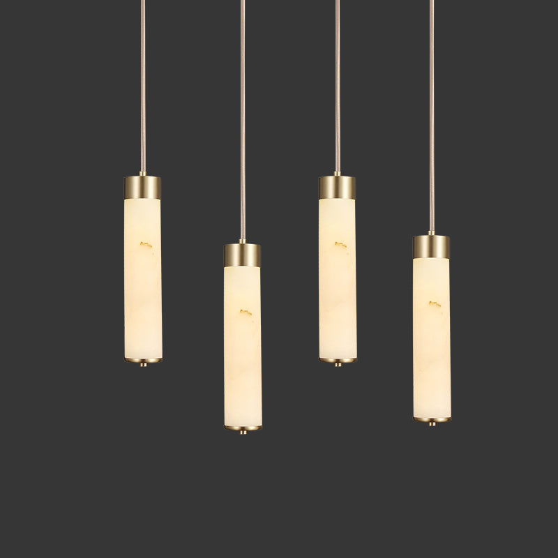 Steencilinder hanger verlichting armatuur moderne stijl led messing plafond hanglampje