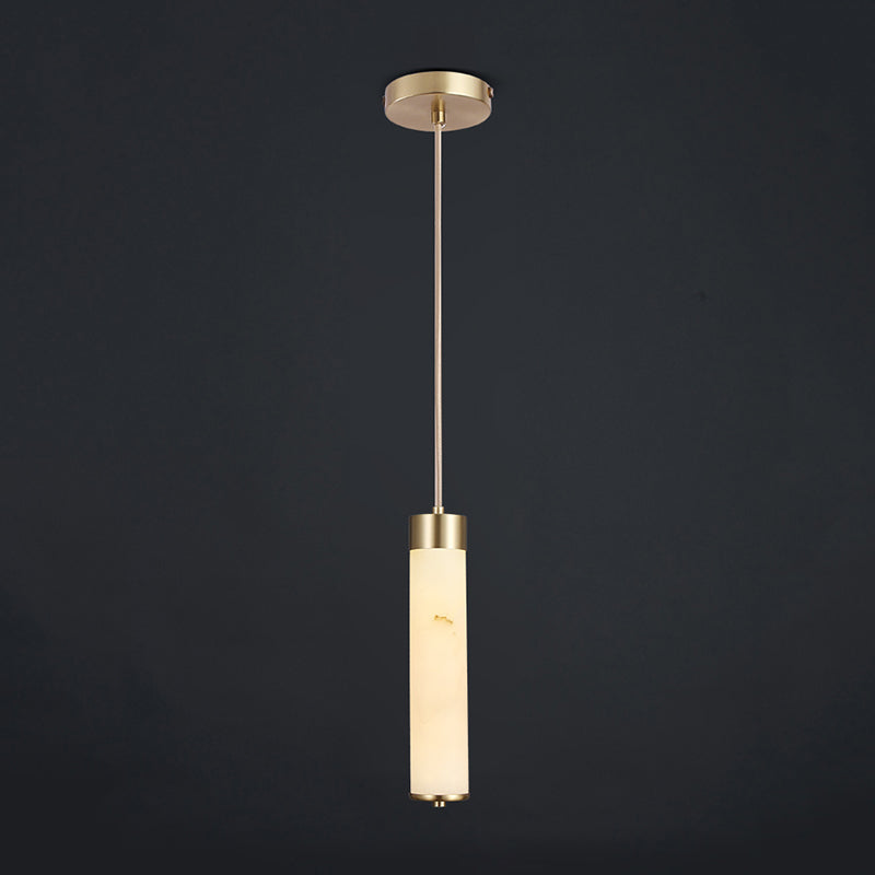Steencilinder hanger verlichting armatuur moderne stijl led messing plafond hanglampje