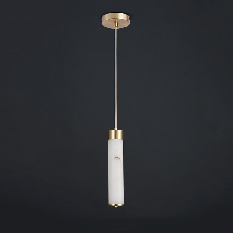 Steencilinder hanger verlichting armatuur moderne stijl led messing plafond hanglampje