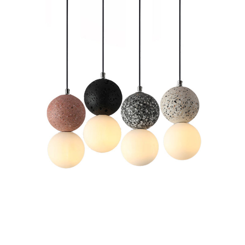 Zementkugelförmiger Anhänger Light Kit Nordic Style Suspension Anhänger Licht für Schlafzimmer