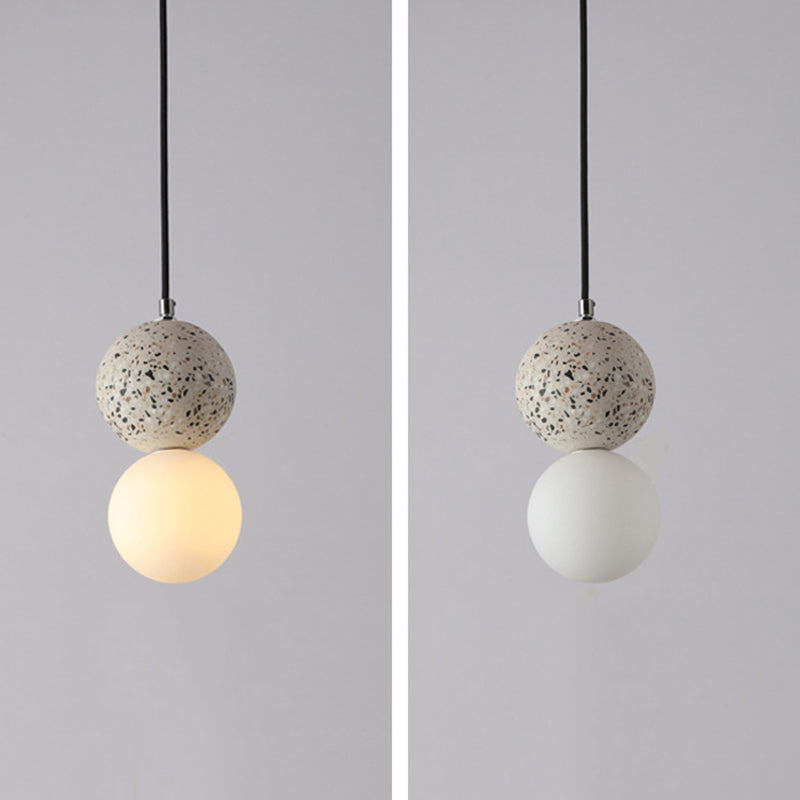 Zementkugelförmiger Anhänger Light Kit Nordic Style Suspension Anhänger Licht für Schlafzimmer