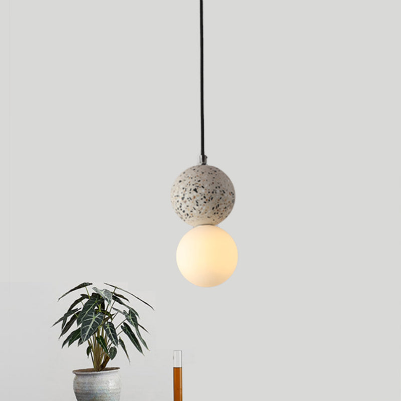 Zementkugelförmiger Anhänger Light Kit Nordic Style Suspension Anhänger Licht für Schlafzimmer