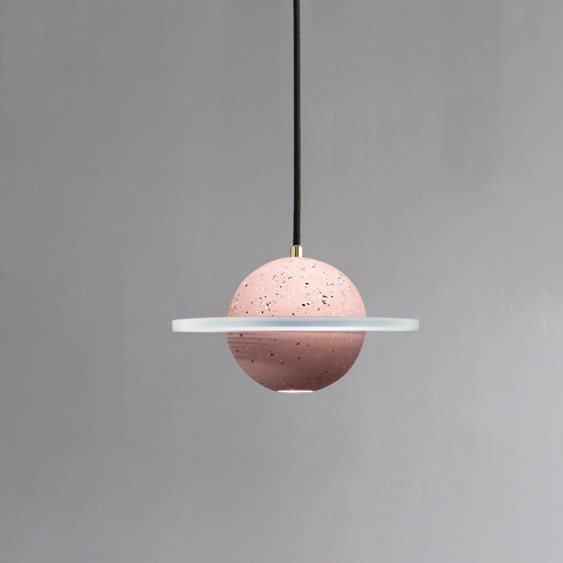 Global Stone Suspension Pendant Light Noordse stijl LED Pendant Light Kit voor slaapkamer