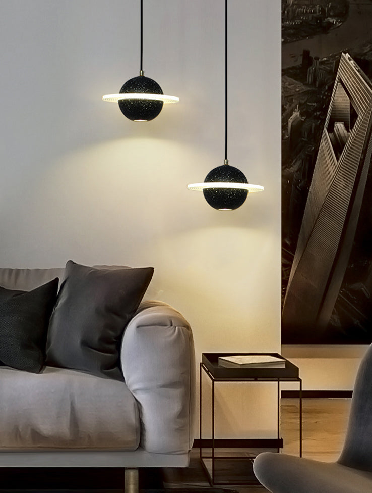 Global Stone Suspension Pendant Light Noordse stijl LED Pendant Light Kit voor slaapkamer