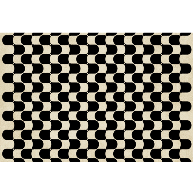 Multicolor Casual Indoor Rug Polyester Splicing Print Rug Non-Slip Backing Indoor Rug for Home Decor