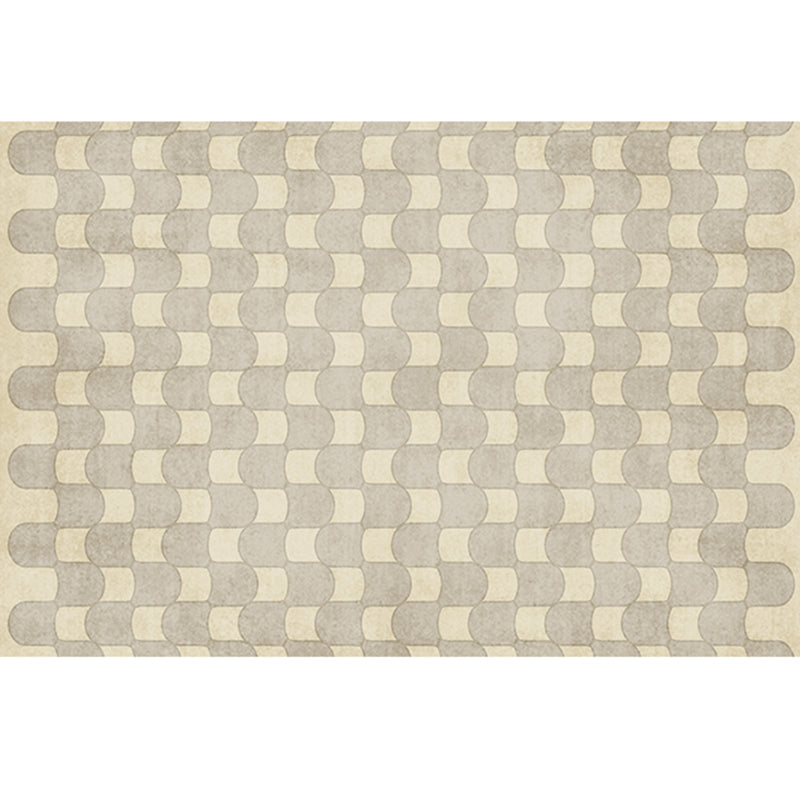 Multicolor Casual Indoor Rug Polyester Splicing Print Rug Non-Slip Backing Indoor Rug for Home Decor