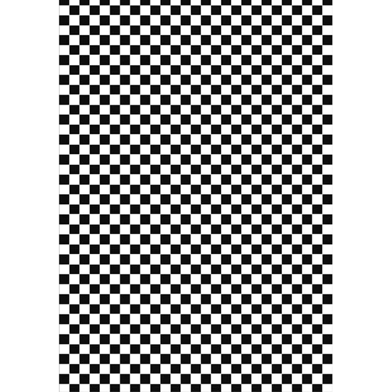 Solid Color Home Decoration Carpet Simplicity Checkered Area Rug Polyester with Non-Slip Backing Rug