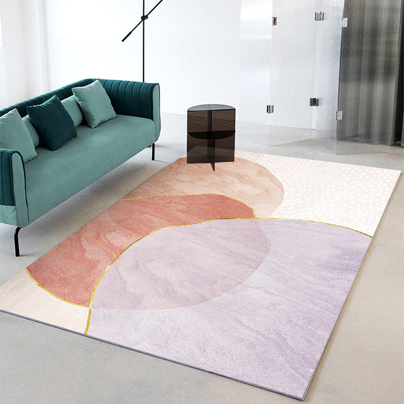 Morandi Color Artistic Rug Simplicity Polyester Carpet Friendly Washable Carpet for Home Decor