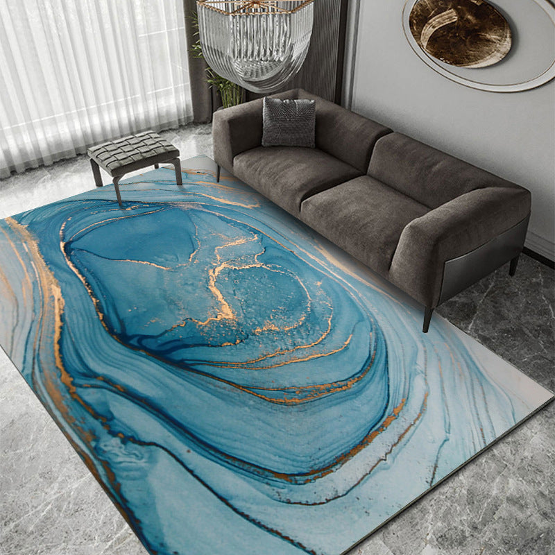 Multi-Color Modern Area Rug Abstract Art Carpet Polypropylene Washable Carpet for Home Decoration