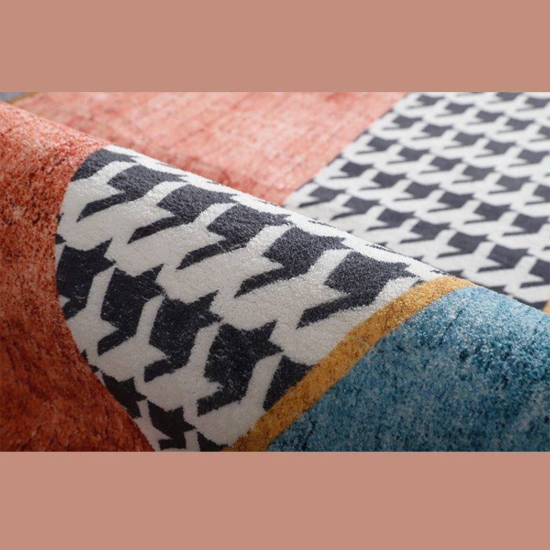 Funky Abstract Art Rug Contemporary Soft Polypropylene Rug Non-Slip Backing Carpet for Living Room