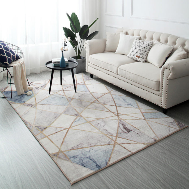 Casual Marble Print Rug Contemporary Simplicity Area Rug Polypropylene Washable Rug for Living Room