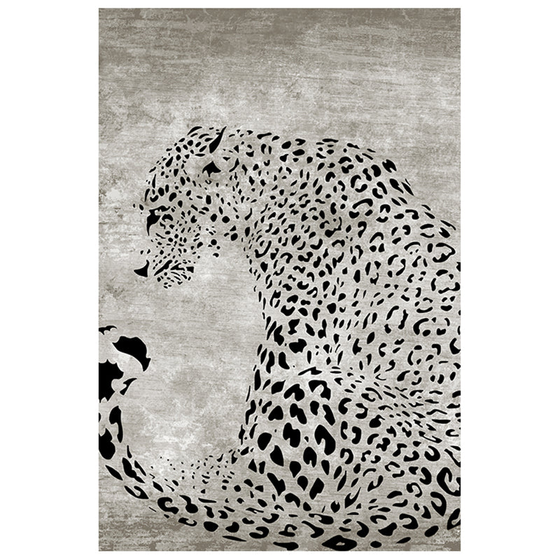 Funky Leopard Pattern Area Rug Modern Individuality Carpet Non-Slip Backing Rug for Home Decoration