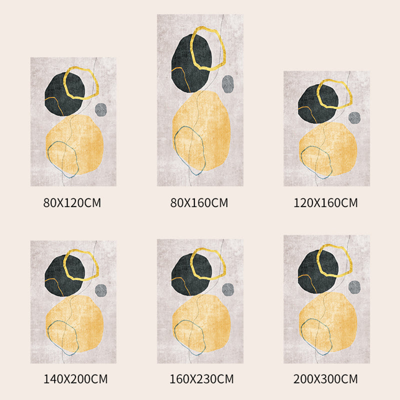 Minimalist Buffalo Plaid Rug Color Mixed Polyester Area Carpet Non-Slip Backing Rug for Living Room