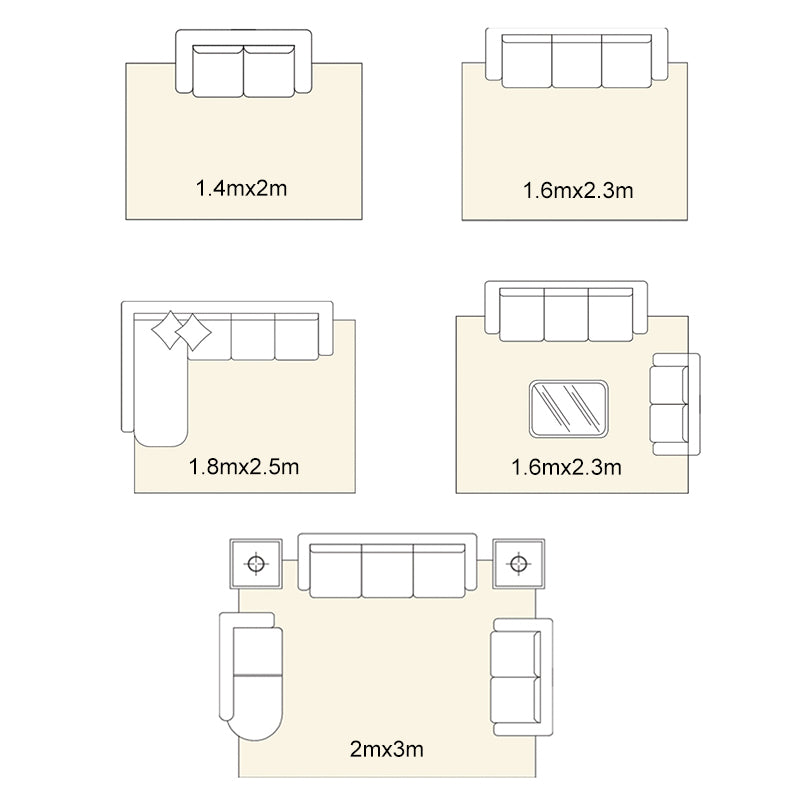 Multicolor Calming Indoor Rug Polyester Gingham Print Rug Easy Care Indoor Rug for Living Room