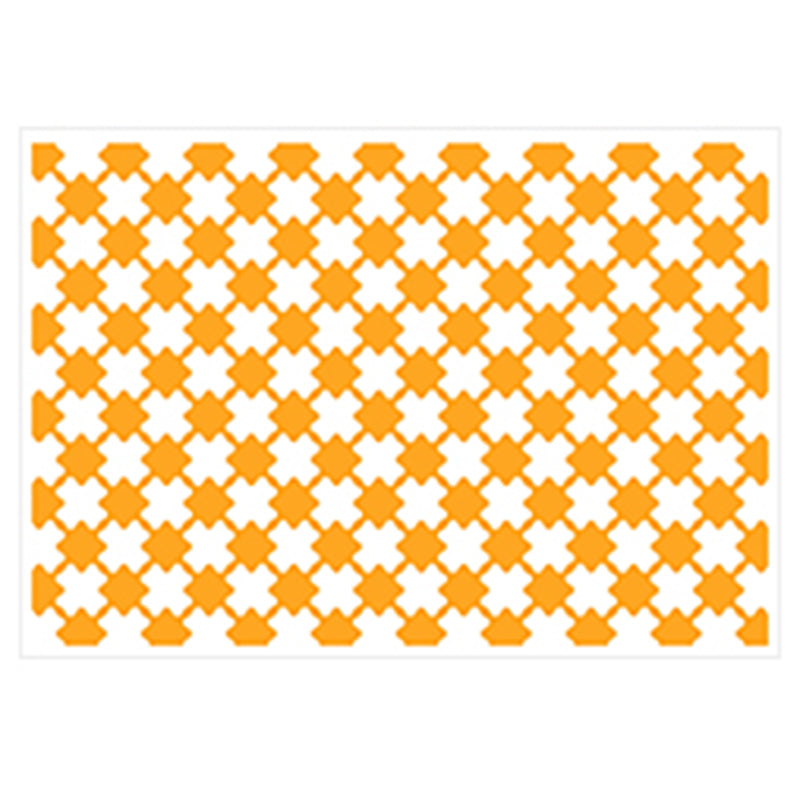 White Tone Simplicity Area Rug Polyester Buffalo Check Rug Non-Slip Backing Indoor Rug for Bedroom