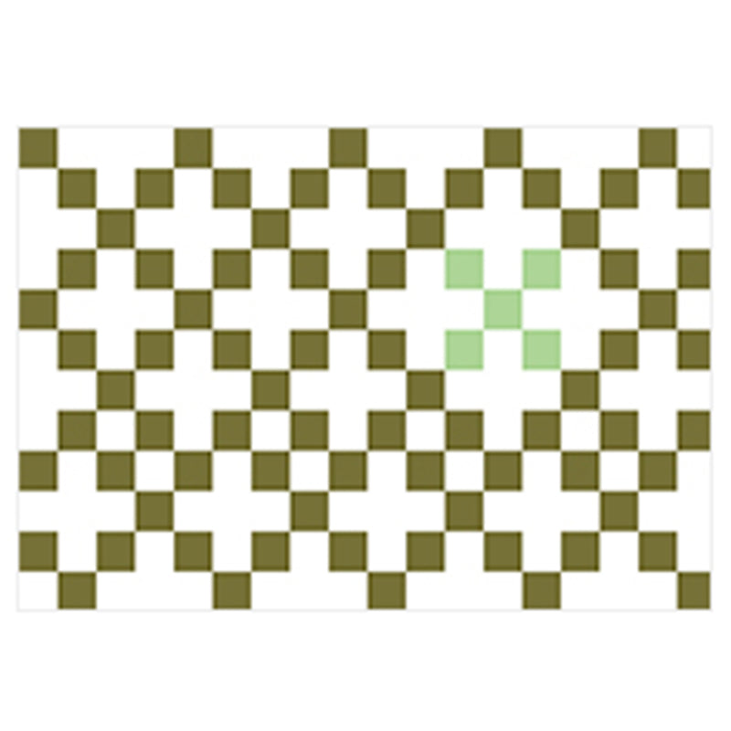 White Tone Simplicity Area Rug Polyester Buffalo Check Rug Non-Slip Backing Indoor Rug for Bedroom