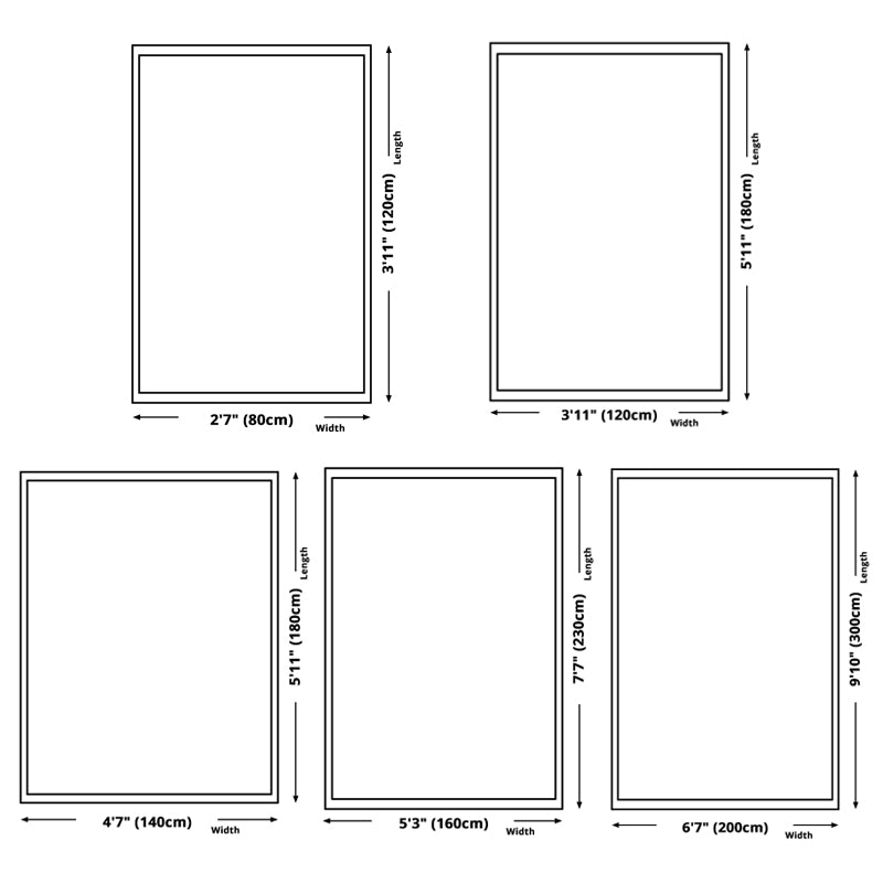 White Tone Simplicity Area Rug Polyester Buffalo Check Rug Non-Slip Backing Indoor Rug for Bedroom