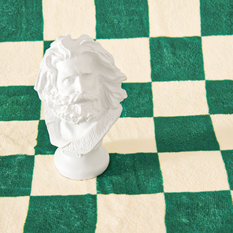 Multicolor Simplicity Area Rug Polyester Gingham Print Rug Non-Slip Backing Indoor Rug for Bedroom