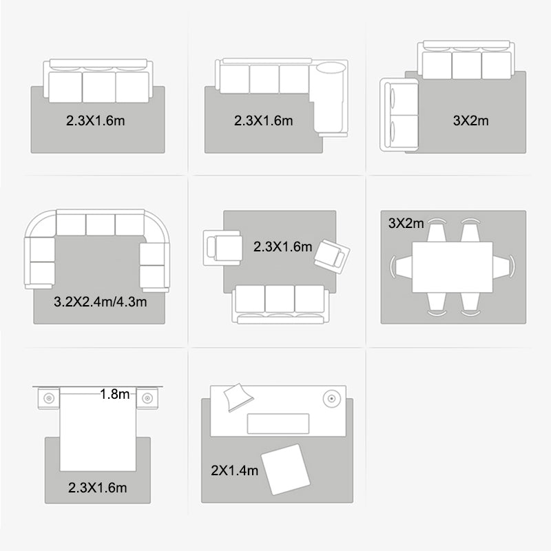 Multicolor Modern Area Carpet Polyester Checkered Indoor Rug Easy Care Carpet for Living Room