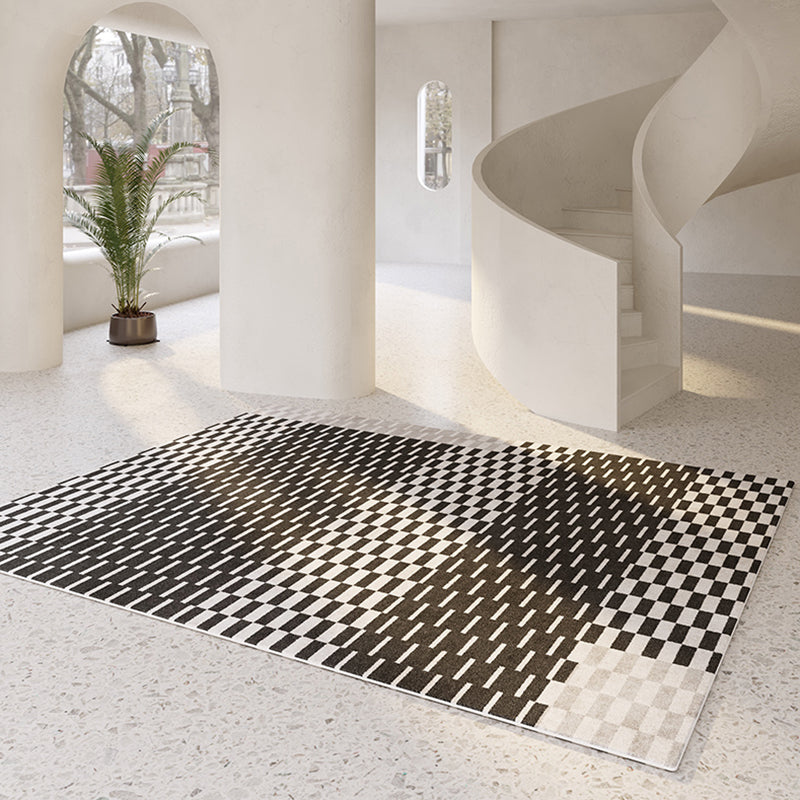 Comfort Buffalo Plaid Rug Color Mixed Polyester Area Carpet Non-Slip Backing Rug for Home Decoration