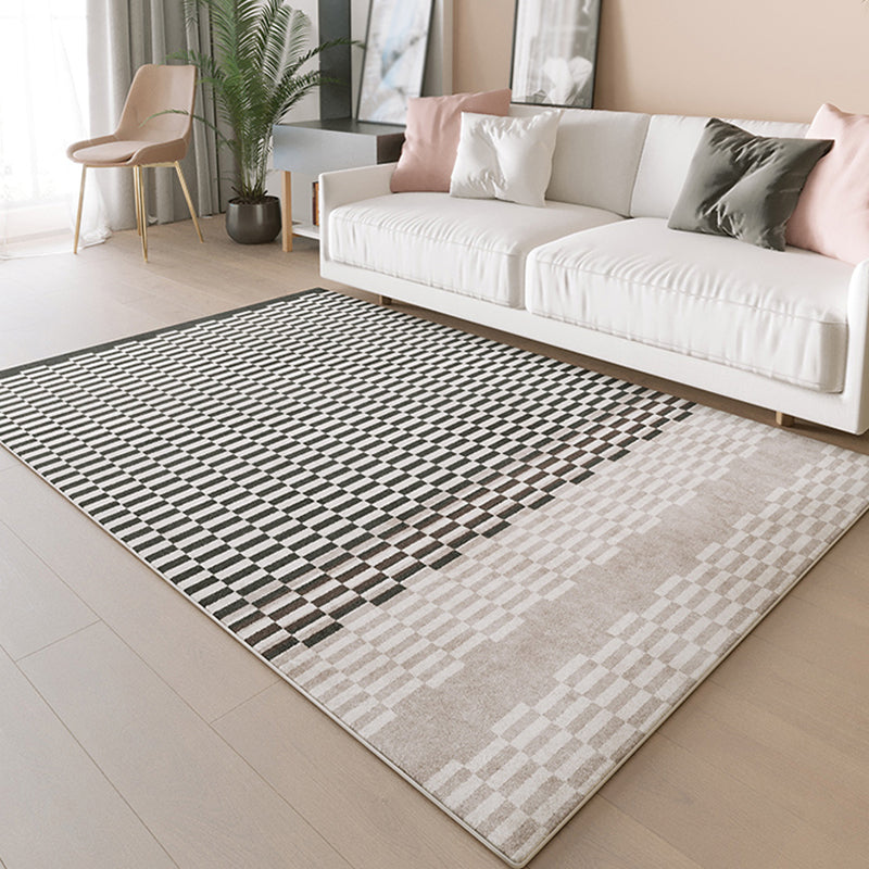 Comfort Buffalo Plaid Rug Color Mixed Polyester Area Carpet Non-Slip Backing Rug for Home Decoration