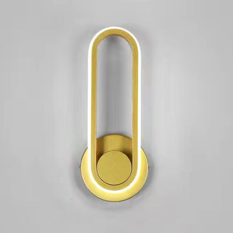 Moderne beknopte LED Roteerbare wand SCONCE Smeedijzeren langwerpige wandlampje met siliconen schaduw