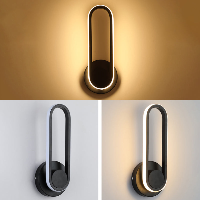 Moderne beknopte LED Roteerbare wand SCONCE Smeedijzeren langwerpige wandlampje met siliconen schaduw