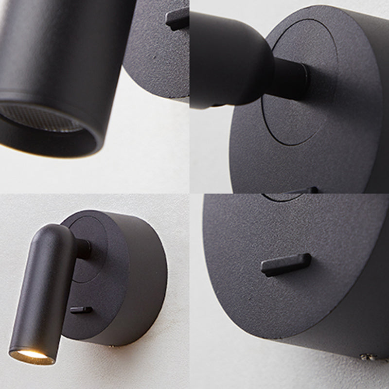 Plan de pared LED de aluminio esmerilado en la simplicidad moderna Luz de pared geométrica de metal para el dormitorio