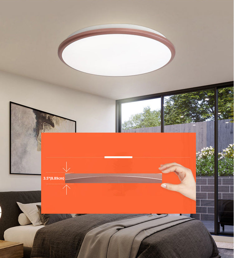 Simplicité Round Flush Mount Lamp for Living Room Modern Style LED Ceiling Light