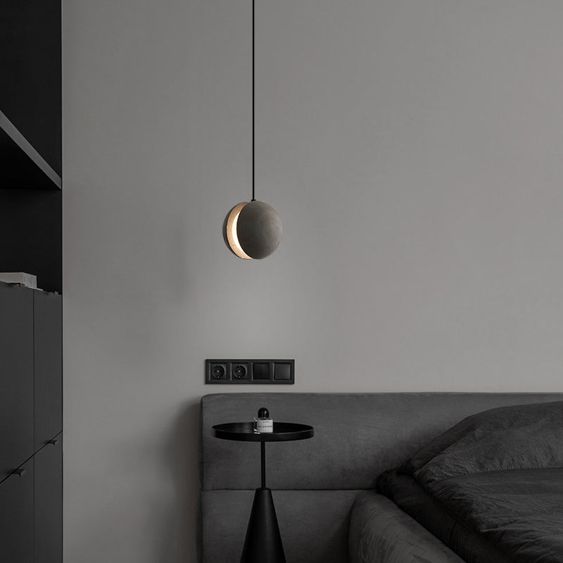 Modern Simplicity Round Ceiling Chandelier Cement Hanging Light for Living Room