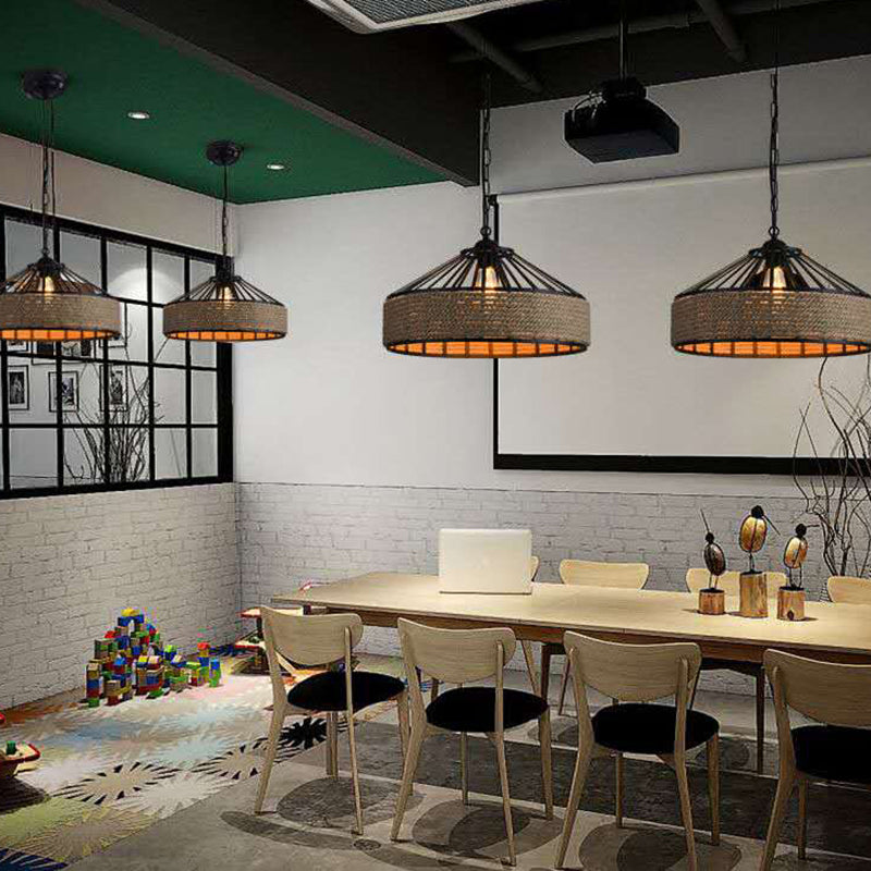 1 Leichte konische hängende Leuchten Industrie -Seildecke für das Restaurant