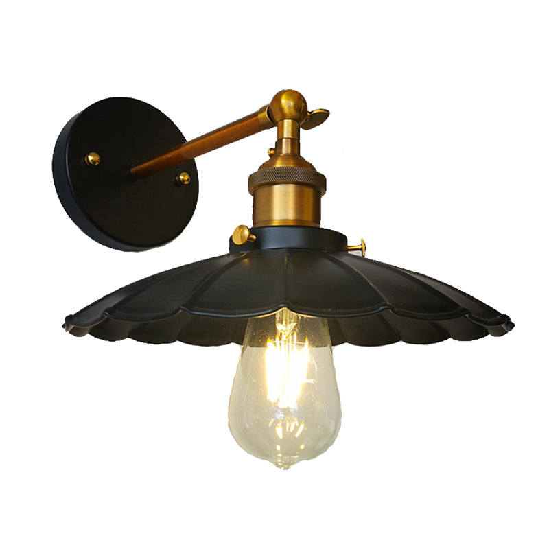 Flared Wall Mounted Lamps Vintage Industrial Metal Wall Sconces Lighting Fixtures for Courtyard
