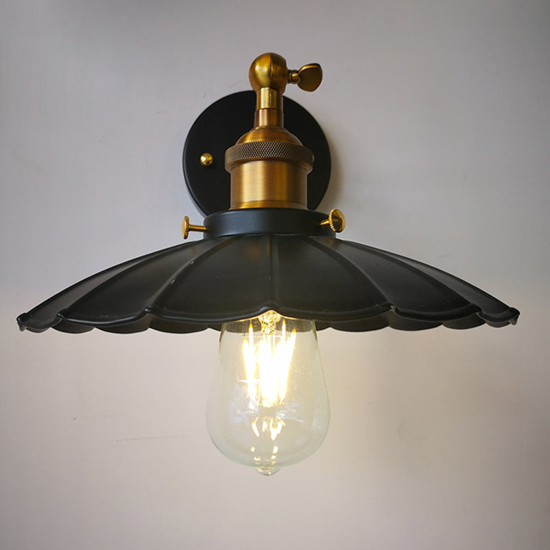 Flared Wall Mounted Lamps Vintage Industrial Metal Wall Sconces Lighting Fixtures for Courtyard