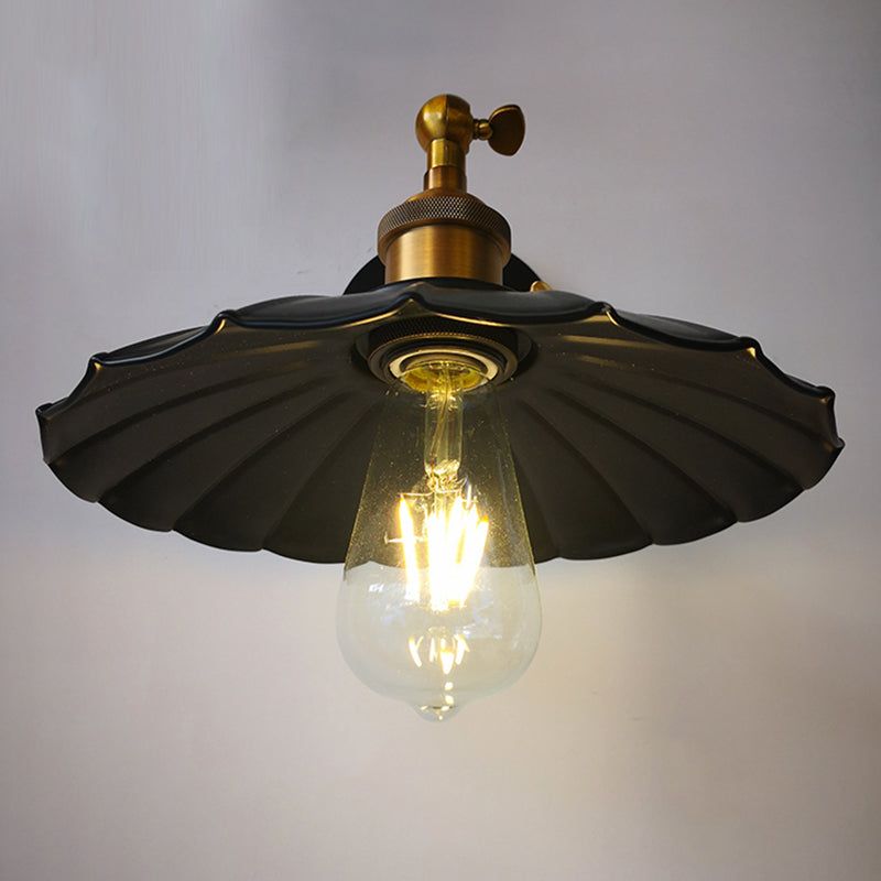 Flared Wall Mounted Lamps Vintage Industrial Metal Wall Sconces Lighting Fixtures for Courtyard