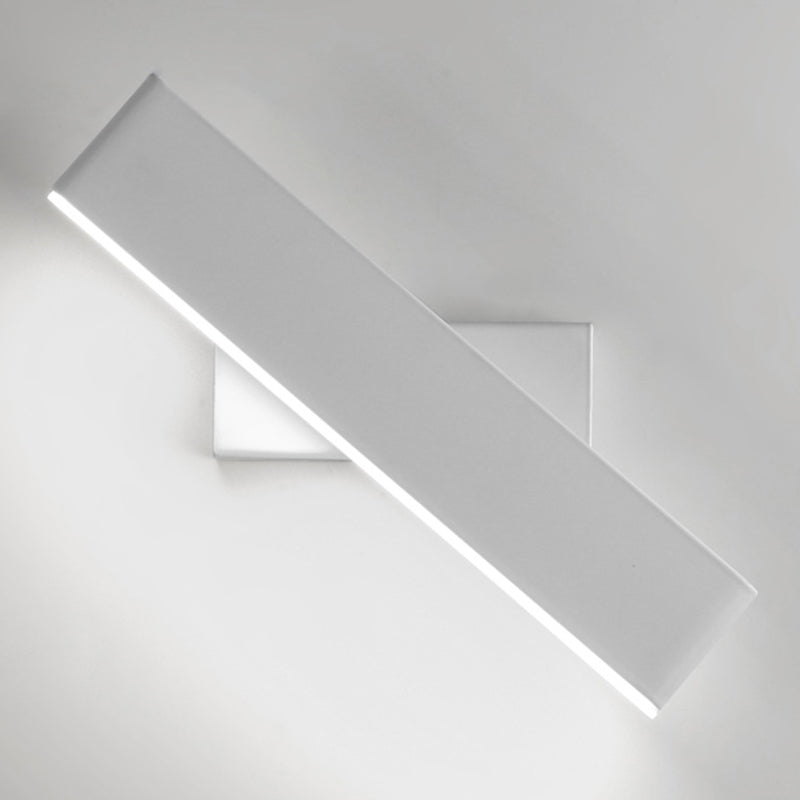 Moderno minimalista rettangolare a led murale sconce in ferro battuto luce murale rotabile con ombra acrilica