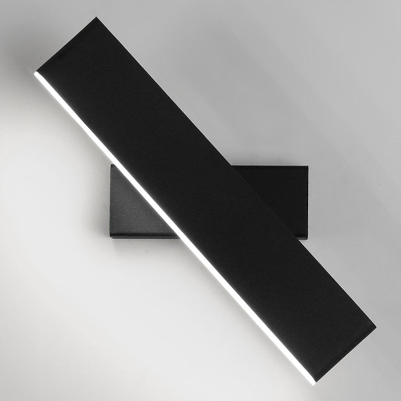 Moderno minimalista rettangolare a led murale sconce in ferro battuto luce murale rotabile con ombra acrilica