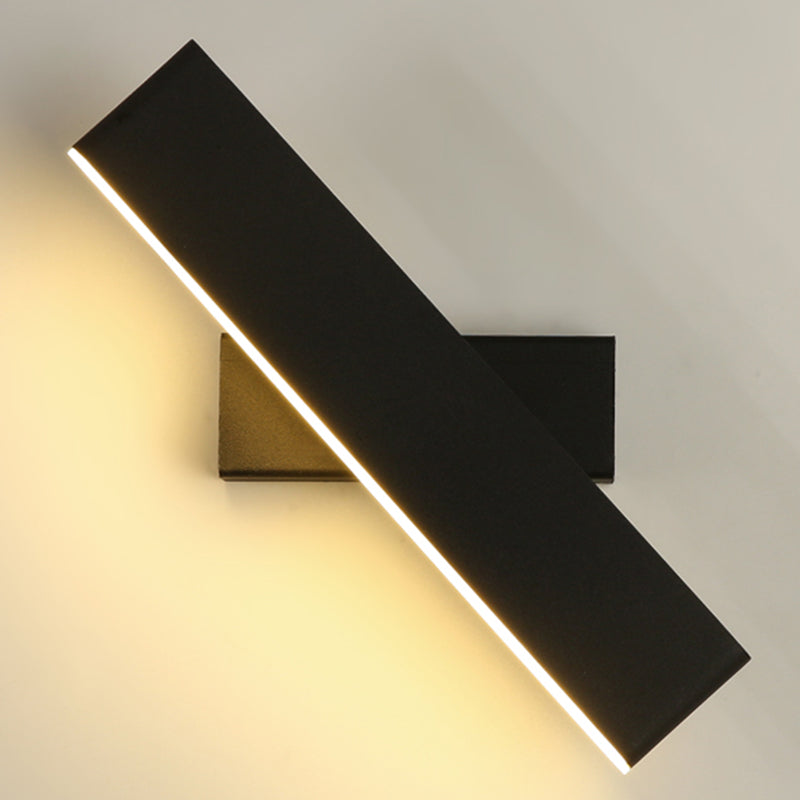 Luz de pared rotatable de hierro forjado de pared LED rectangular moderno moderno con sombra acrílica