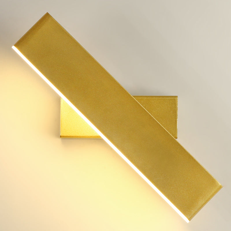 Luz de pared rotatable de hierro forjado de pared LED rectangular moderno moderno con sombra acrílica