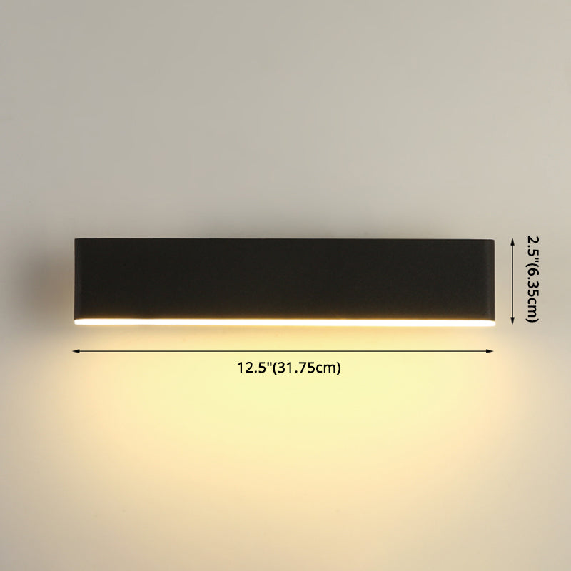 Luz de pared rotatable de hierro forjado de pared LED rectangular moderno moderno con sombra acrílica