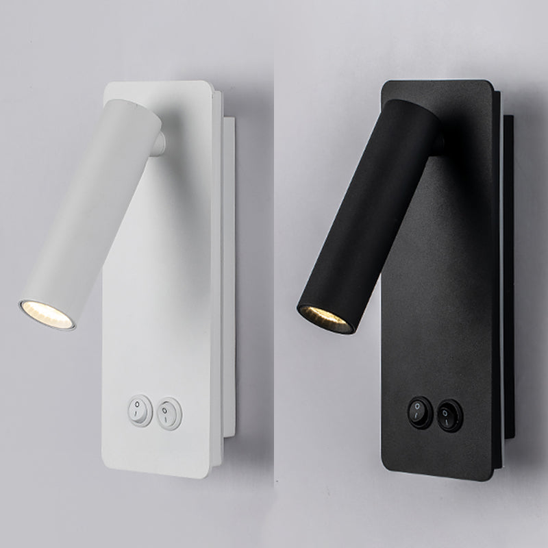 Aluminium -LED -Lesen Wandleuchten im modernen präzisen Stil schmiedeeisernen rechteckigen Wandlicht mit Acrylschatten